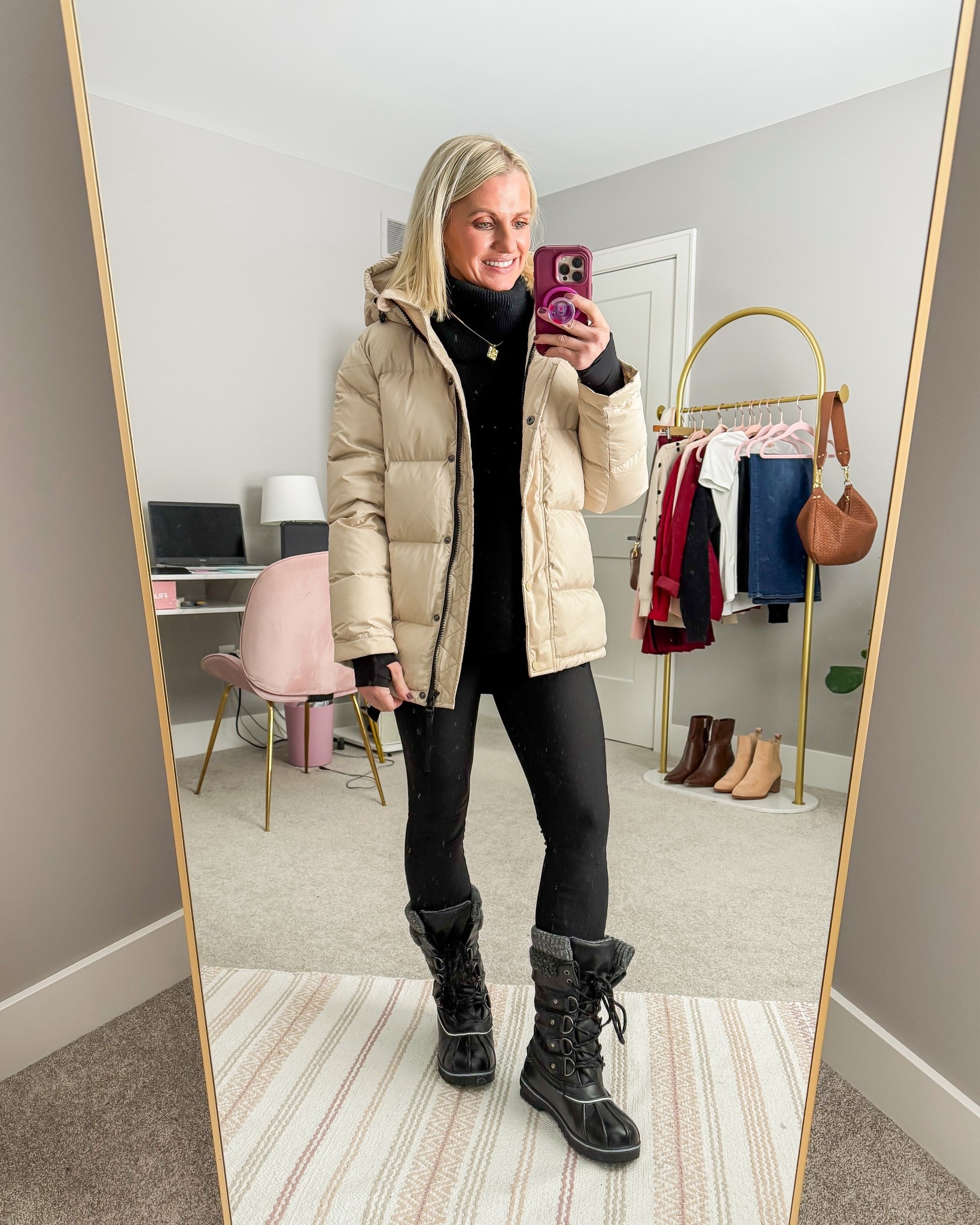 What I wore today on a snowy day! 
Coat- xsmall
Sweater- small
Leggings- xsmalll

#LTKPetite #LTKootd #LTKSeasonal