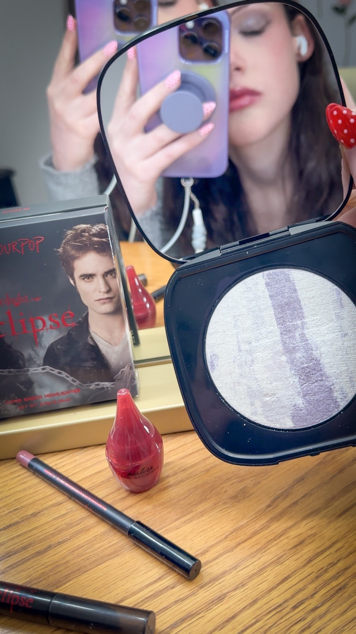 you can’t really tell in this pic but the colourpop twilight/eclipse makeup actually came out so cute - can’t wait for you guys to see the video! 🩸🐺 

#LTKgrwm #LTKvlog #LTKBeauty