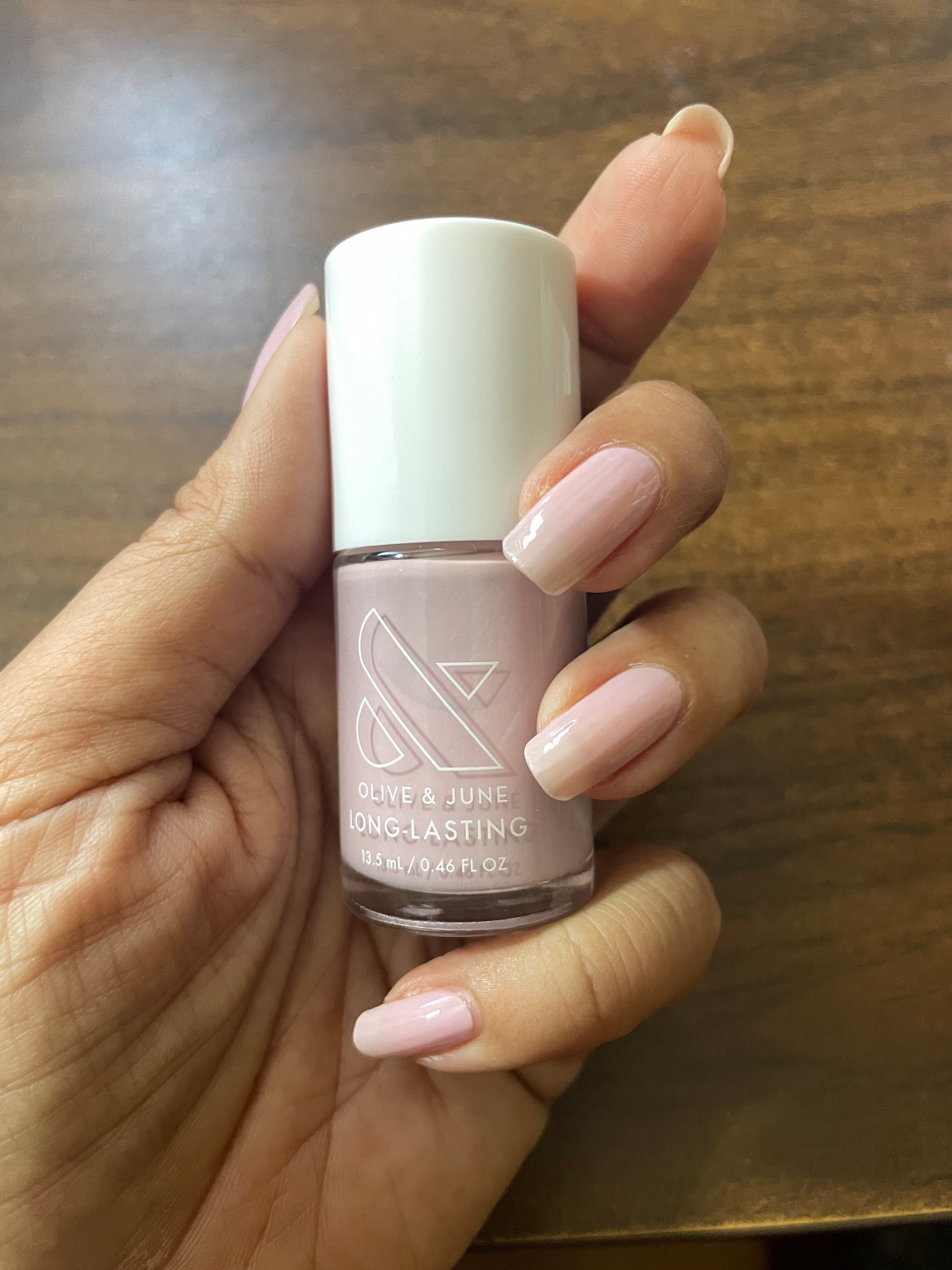 I was finally able to change my nail
color and I chose this beautiful and dainty pink from Olive & June, called Cockatoo. Purchased at @Target 

What’s your favorite Olive & June nail color? 

#LTKBeauty #LTKOver40 #LTKselfcare
