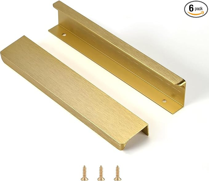 Satanga Edge Finger Tab Pull for cabinets Kitchen Concealed Drawer pulls Aluminum Hidden Back Mou... | Amazon (US)