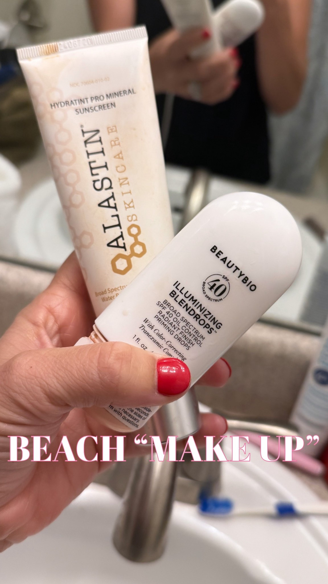 beach “make up” i wear these beauty bio drops under the alastin sun screen ☀️🌸

#LTKBeauty