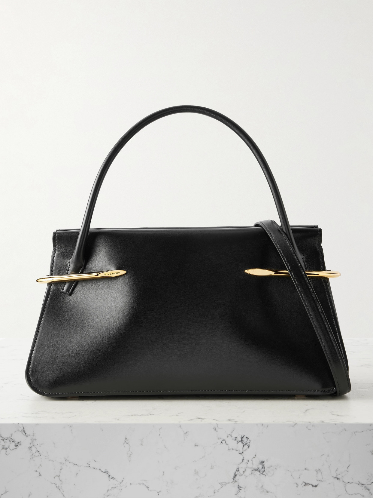 Givenchy - Pinch Embellished Leather Shoulder Bag - Black | NET-A-PORTER (US)