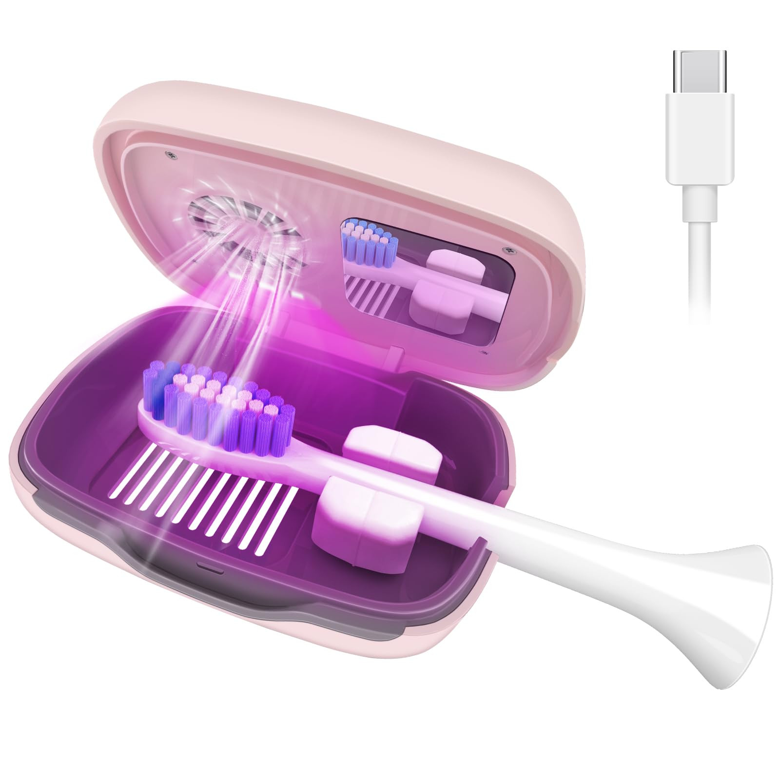 Toothbrush Covers Case and Holder with Light,Toothbrush Covers with Holder, Rechargeable Portable... | Amazon (US)