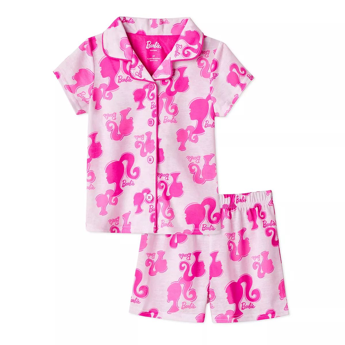 Toddler Girl Barbie Short Sleeve Top & Shorts Pajama Set | Kohl's