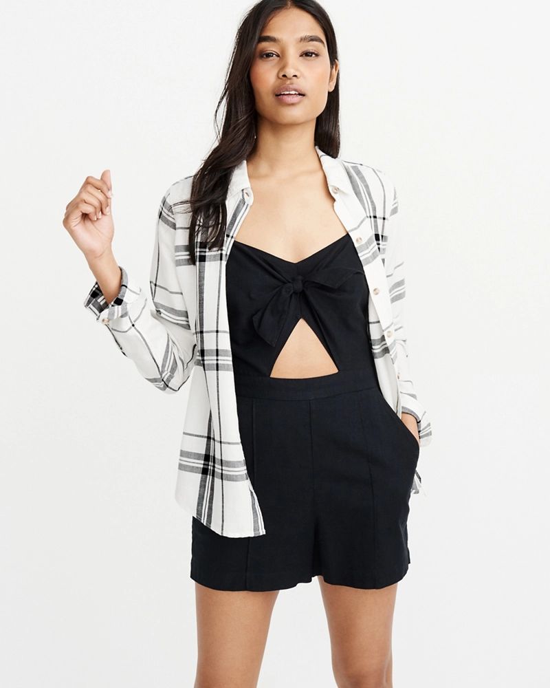 Drapey Plaid Shirt | Abercrombie & Fitch US & UK