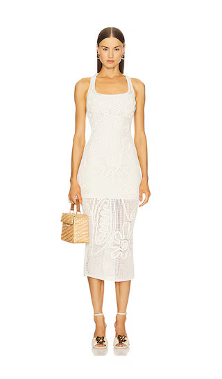 Nissa Knit Dress in Off White | Revolve Clothing (Global)