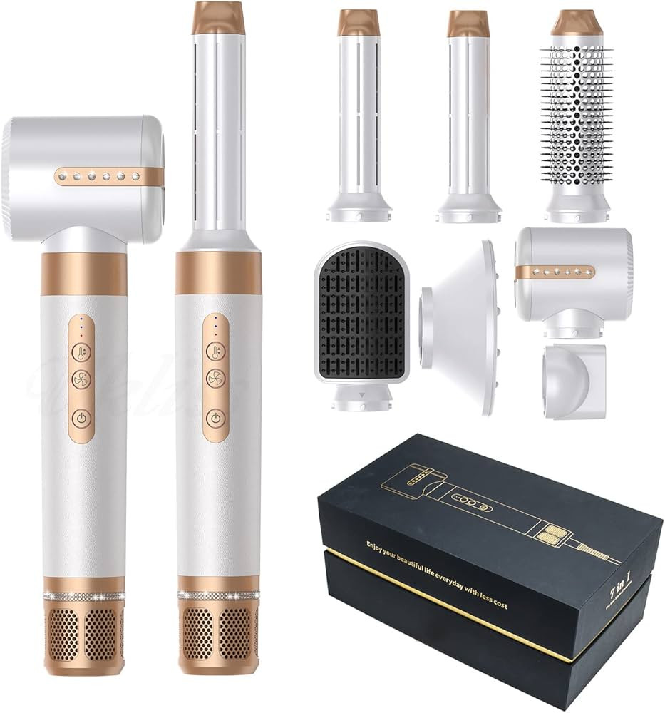 7-in-1 Hair Auto Warp Hairstyler, TANSHINE Round Brush Hair Dryer Hot Air Brush Volume Blow Dryer... | Amazon (DE)