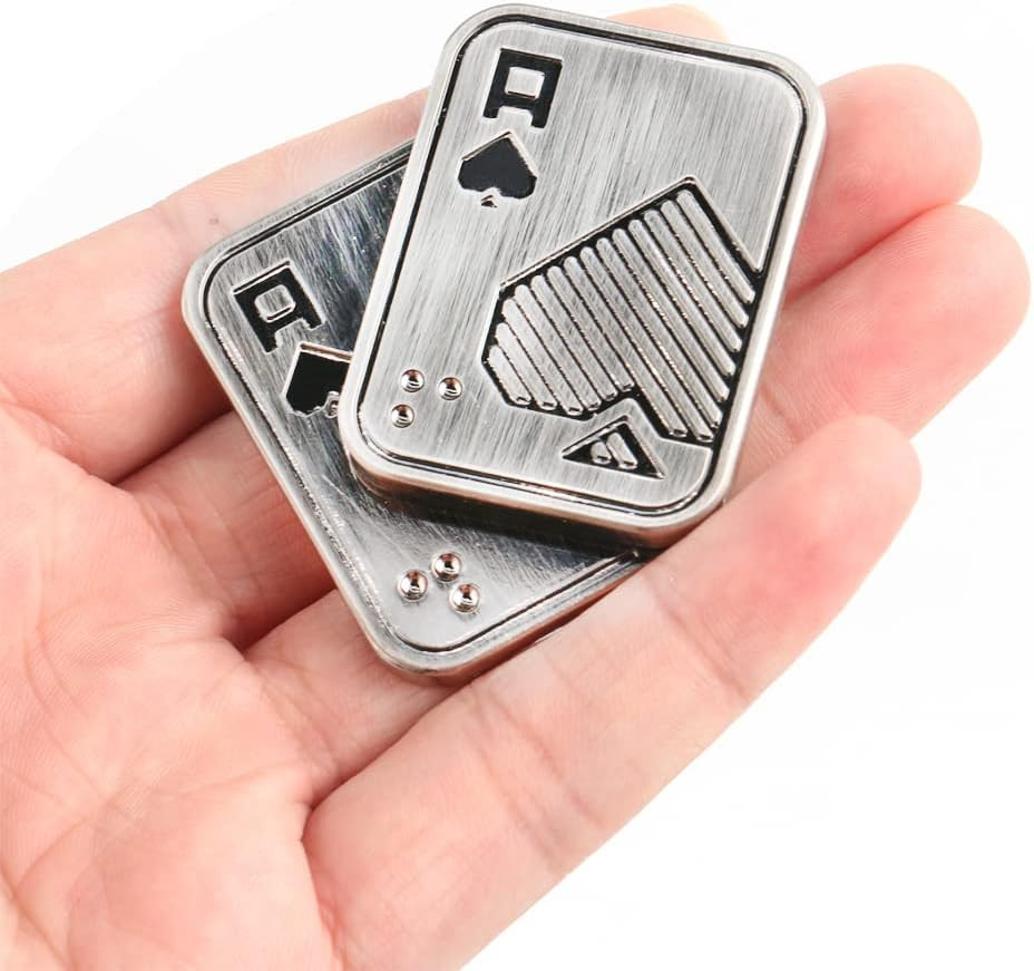 Magnetic Metal Fidget Toys - Metal Poker Push Card Fidget Slider Stress Relief Toy, Men’s EDC T... | Amazon (US)