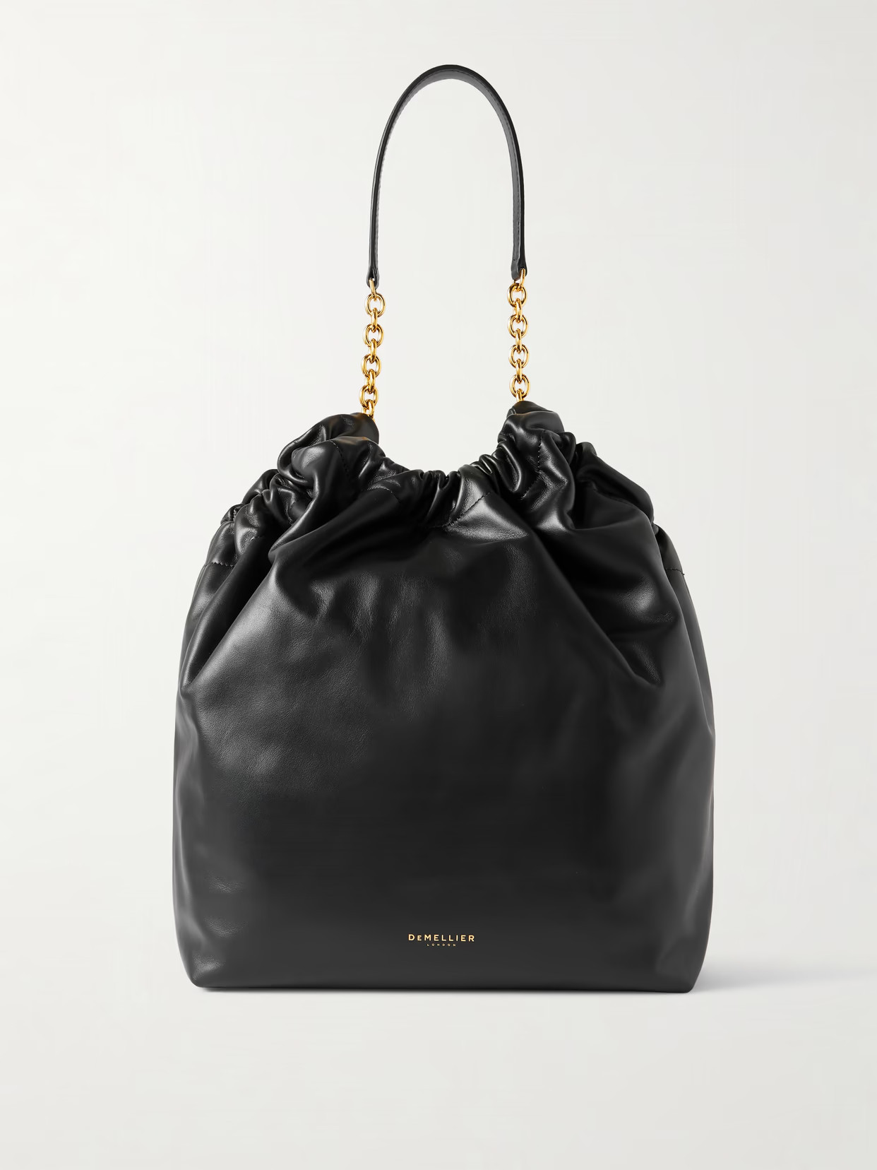 DeMellier - The Miami Gathered Leather Tote - Black | NET-A-PORTER (UK & EU)