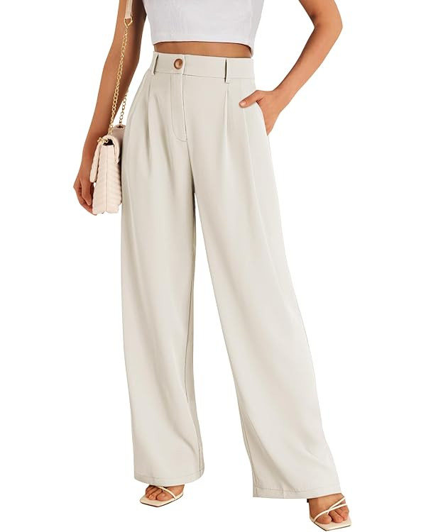 LILLUSORY Wide Leg Dress Pants Women's High Waisted Business Casual Trousers | Amazon (US)
