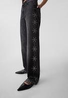 Straight-leg jeans with side studs | Stradivarius (UK)