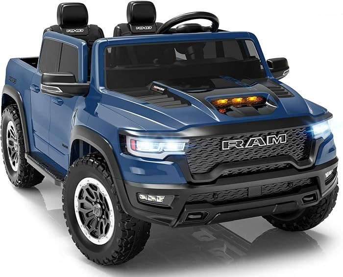 First Ride On 24V Ride On Toys for Big Kids, RAM 1500 2 Seater Ride on Car w/Remote, Battery Powe... | Amazon (US)