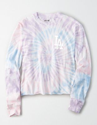 Tailgate Women's LA Dodgers Tie-Dye T-Shirt | American Eagle Outfitters (US & CA)