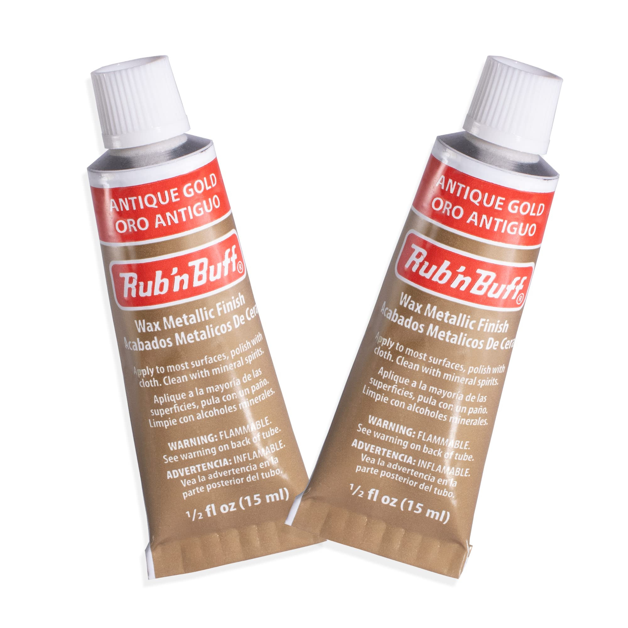 AMACO Rub n Buff Wax Metallic Finish - 2 Rub n Buff Antique Gold 15ml Tubes - Versatile Gilding W... | Amazon (US)