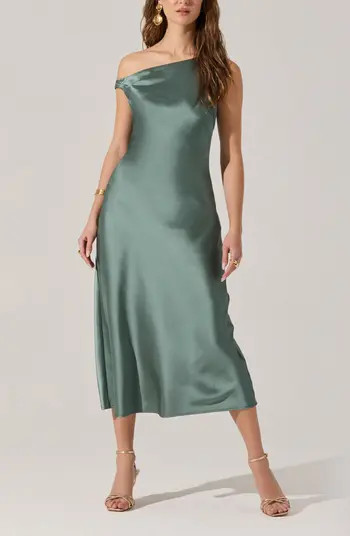 Elain One-Shoulder Satin Dress | Nordstrom