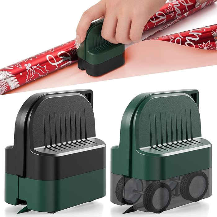 LIZAAL 2-Pack Wrapping Paper Cutter with Wheels | Straight Line Gift Wrap Cutter for Birthday and... | Amazon (US)