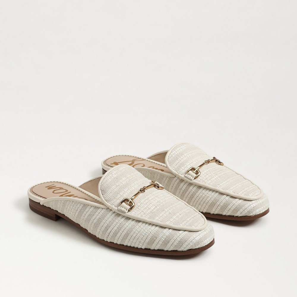 Sam Edelman Linnie Bit Mule White Natural Fabric 7.0 | Sam Edelman CA