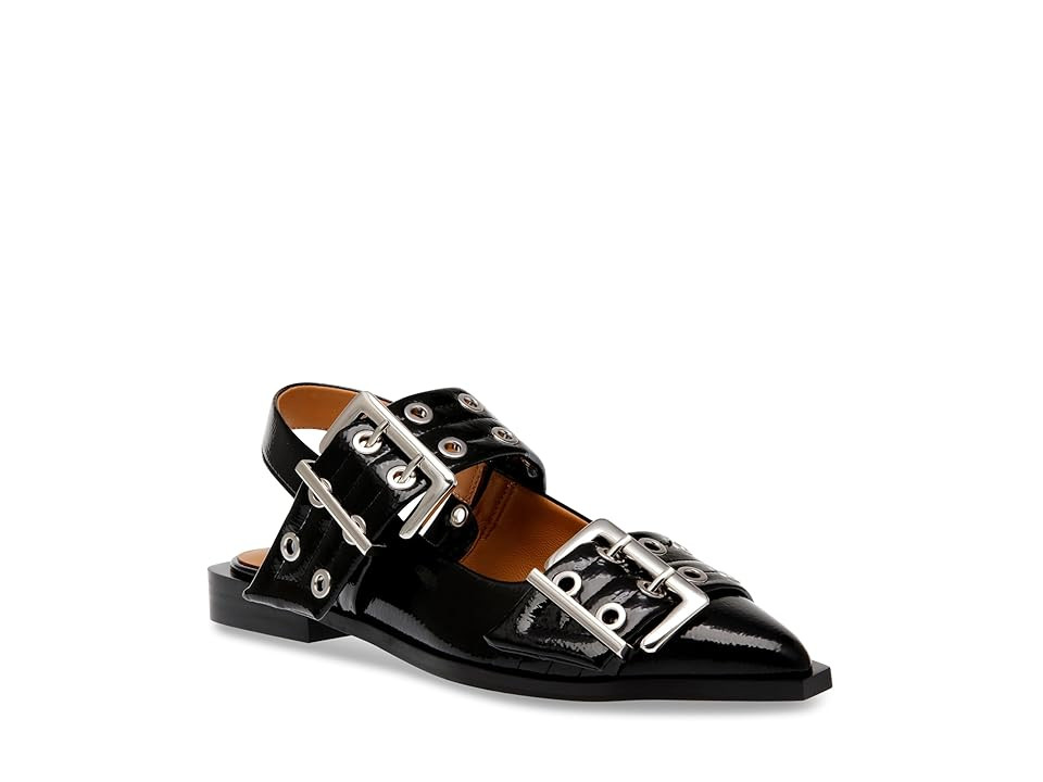 Steve Madden Graya Women's Flat Shoes Black Patent : 10 M, Leather | Zappos