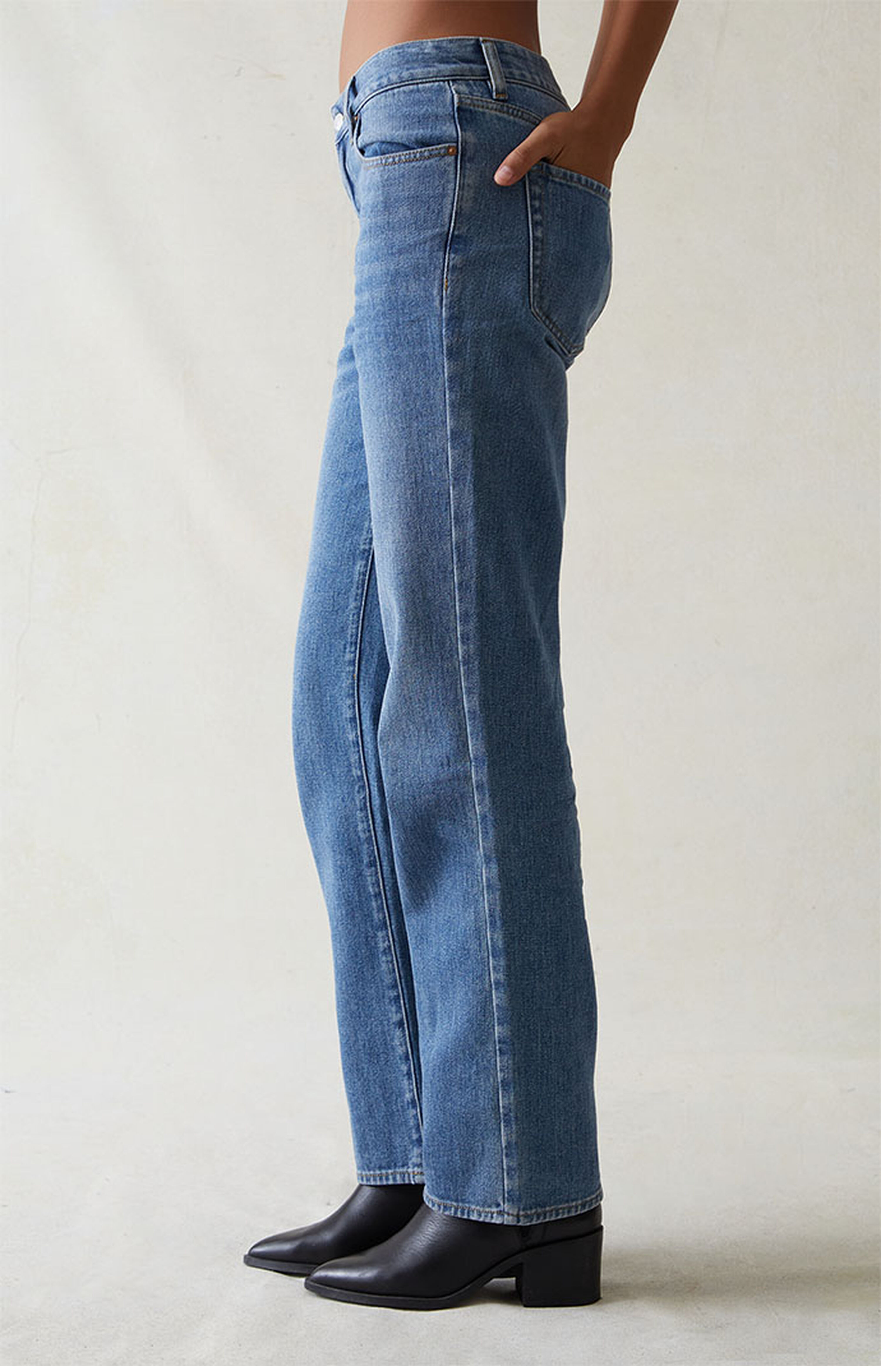 PacSun Dark Blue Boyfriend Jeans | PacSun