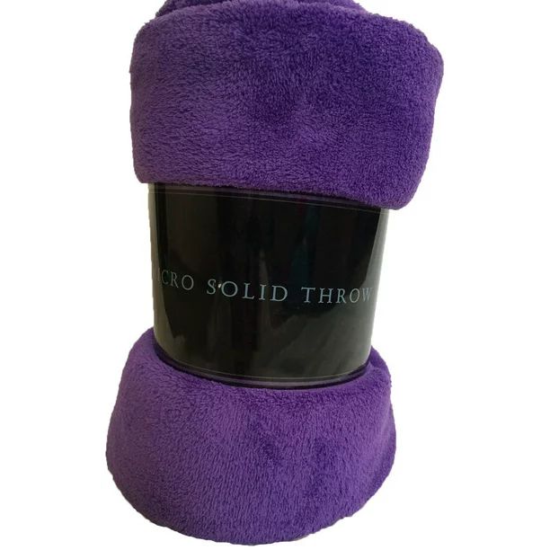 Decotex Warm & Cozy Lightweight Super Soft Plush Fleece Throw Blanket (50" X 60", Purple) | Walmart (US)