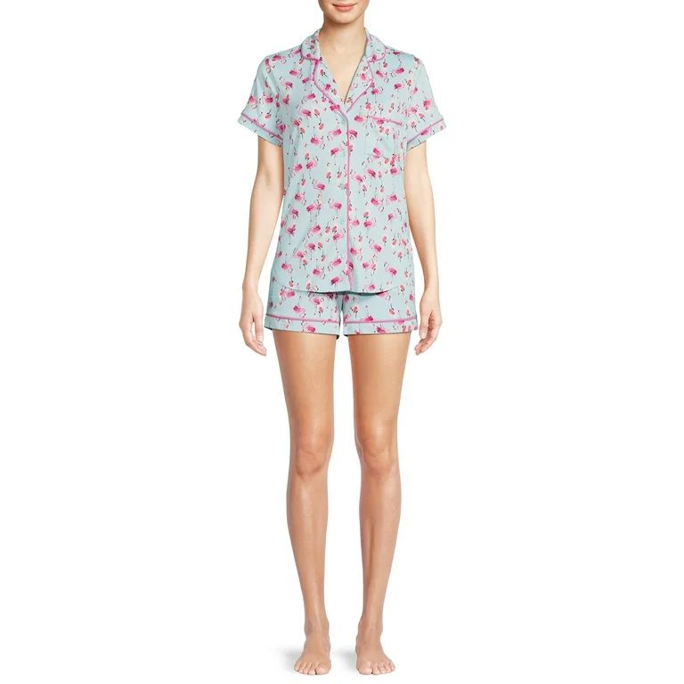 Secret Treasures Women's and Women's Plus Size Top and Shorts Pajama Set, 2-Piece | Walmart (US)