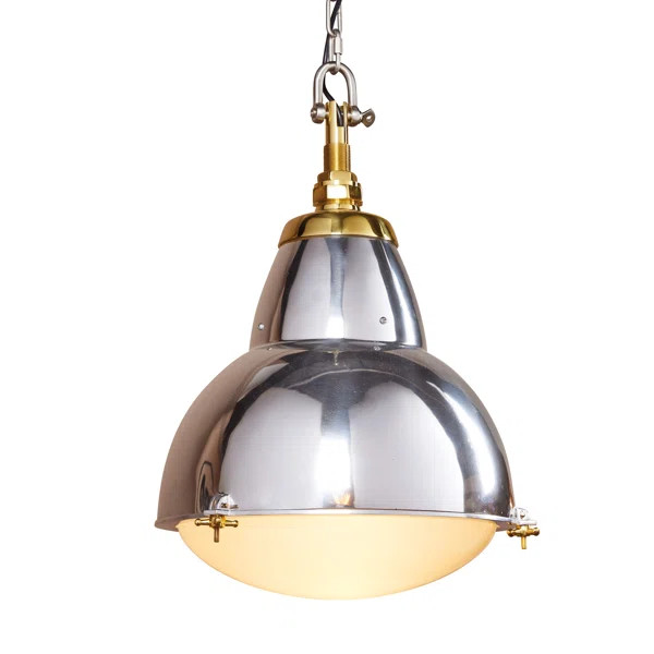 1 - Light Silver Schoolhouse Pendant | Wayfair North America