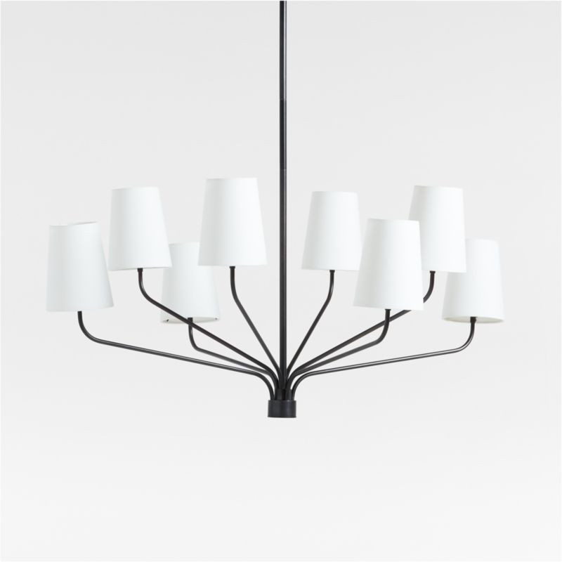 Seguin Blackened Steel Chandelier + Reviews | Crate & Barrel | Crate & Barrel