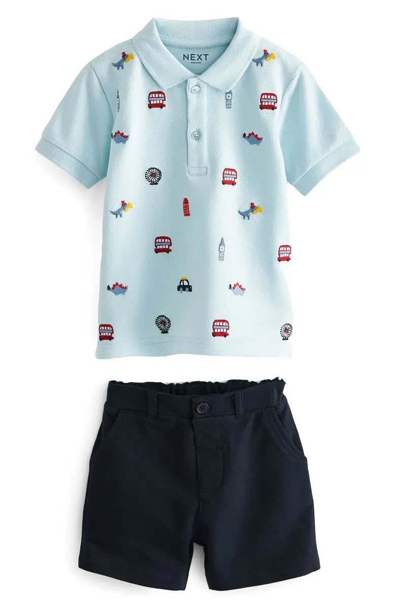 NEXT Kids' Embroidered Cotton Polo & Shorts Set | Nordstrom | Nordstrom