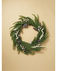 28in Artificial Pine Wreath With Berries | HomeGoods