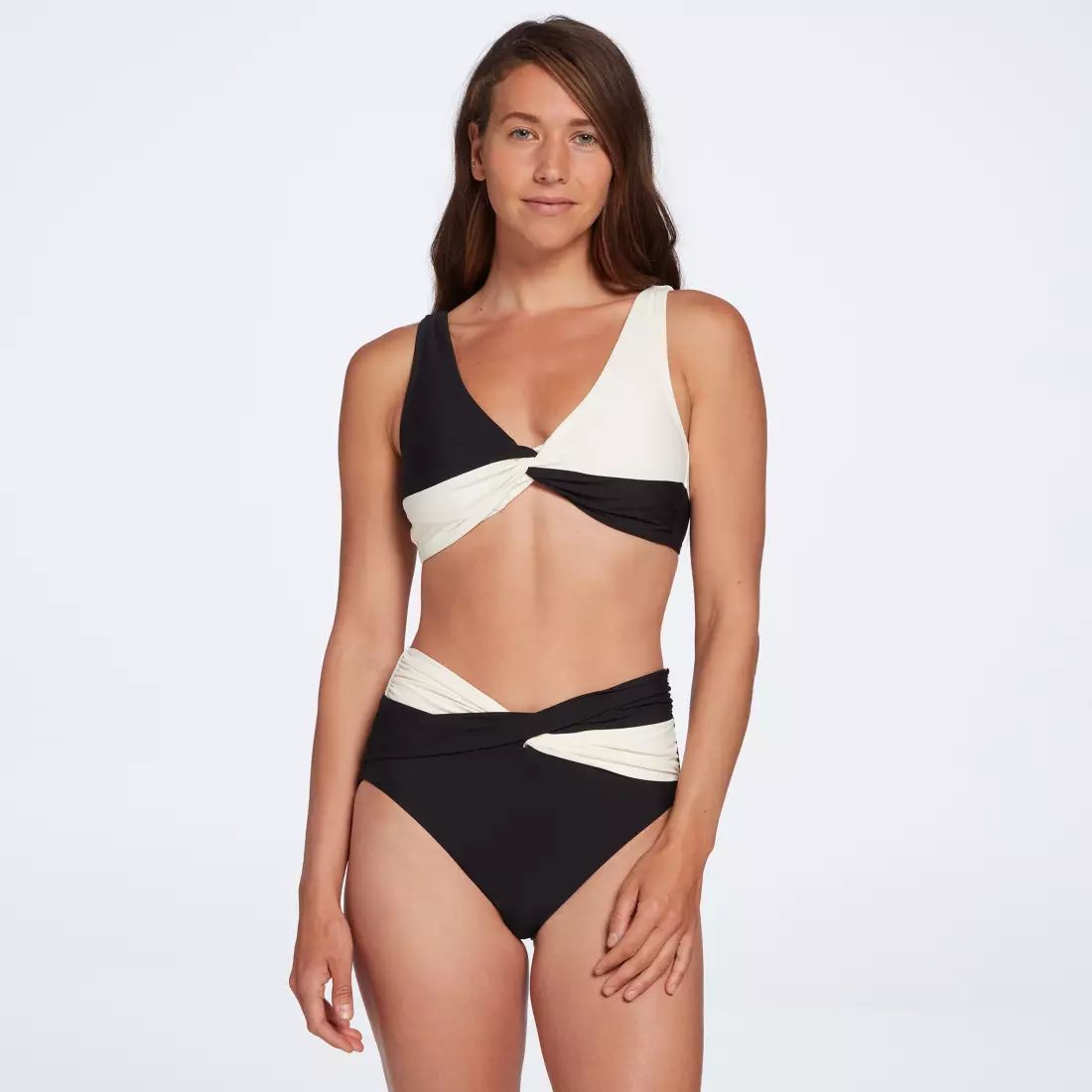 CALIA Women's Colorblock Twist Front Swim Top | CALIA