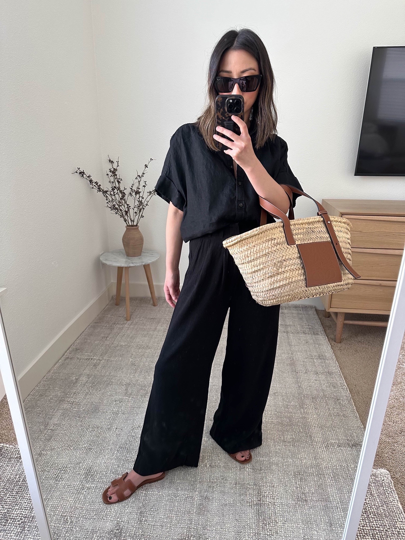 J.Crew linen shirt- on sale! Comes in several colors. Z Supply Farah trousers- my holy grail for spring/summer. 

Shirt- J.Crew medium (need the small)
Pants- Z Supply xs
Sandals- Hermes 35
Bag- Loewe medium
Sunglasses- YSL Mica

Spring style, linen shirt, vacation outfit, travel style, sandals, spring outfit, petite style, neutral capsule wardrobe, affordable fashion, minimal style. 

#LTKsalealert #LTKSeasonal #LTKunder100