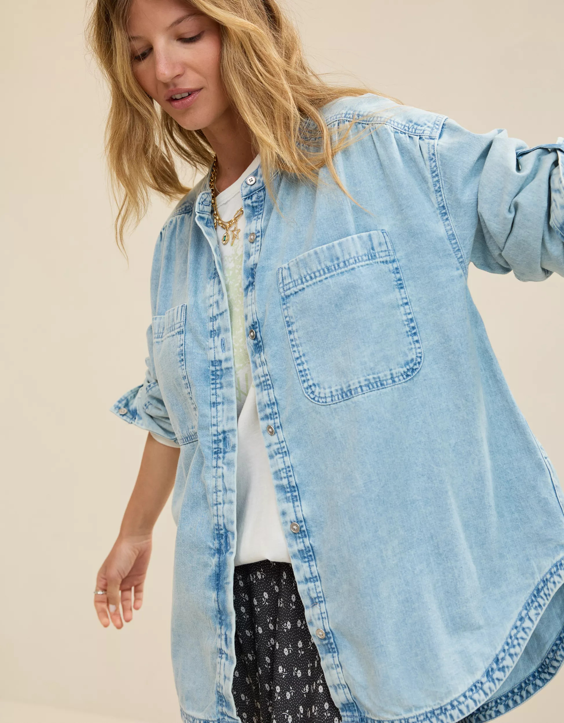 Aerie Roll With It Button Down Shirt | Aerie