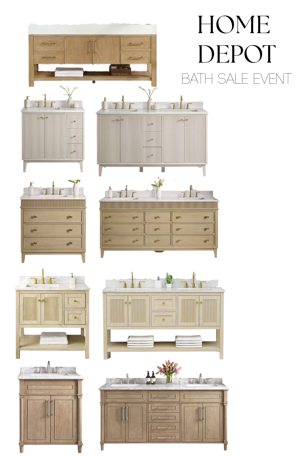 Home Depot is having their biggest Bathroom Sale of the year! I saved all of the best Vanities! 

 #LTKSpringSale #LTKHome
