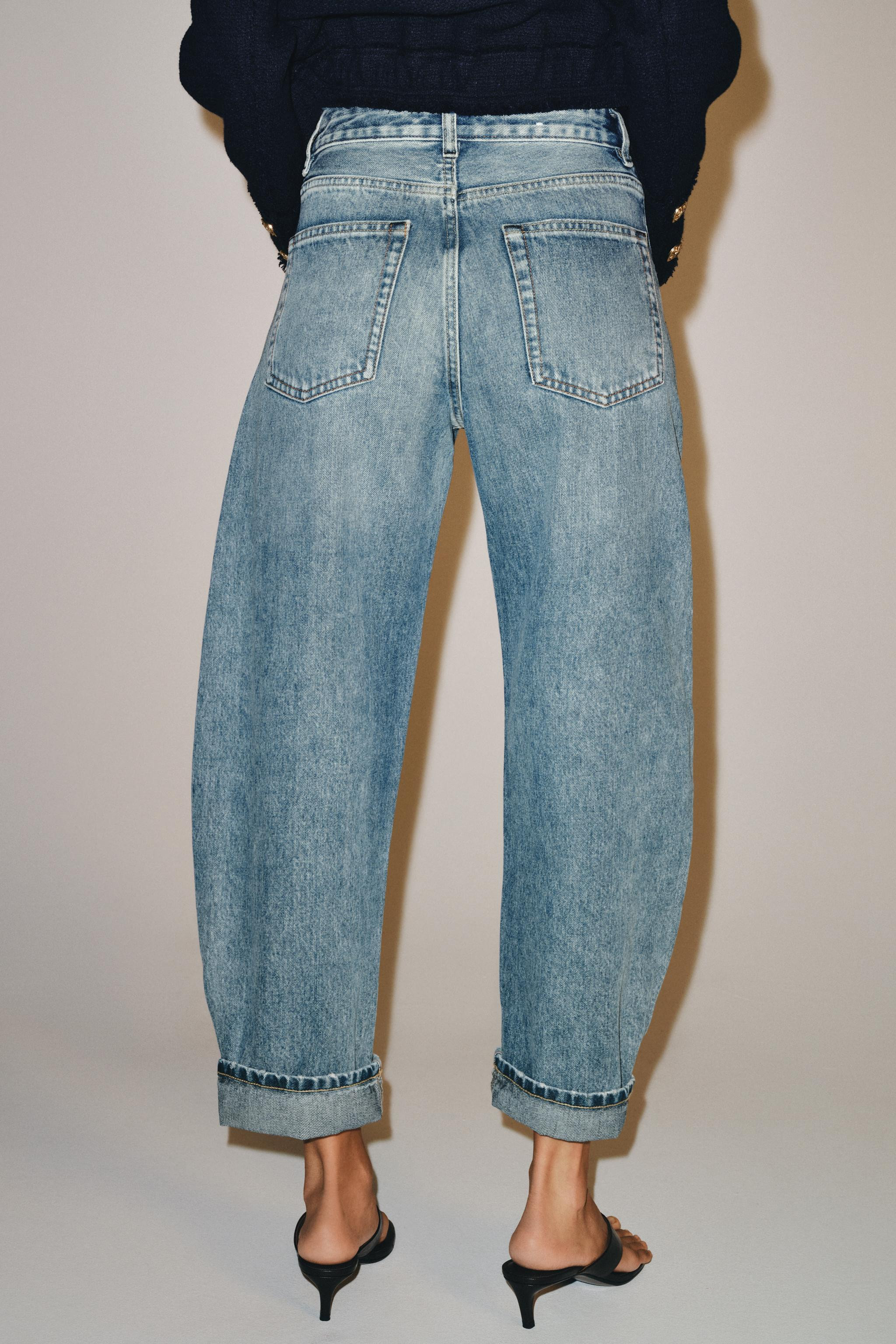 ZW COLLECTION CUFFED BALLOON JEANS | Zara US
