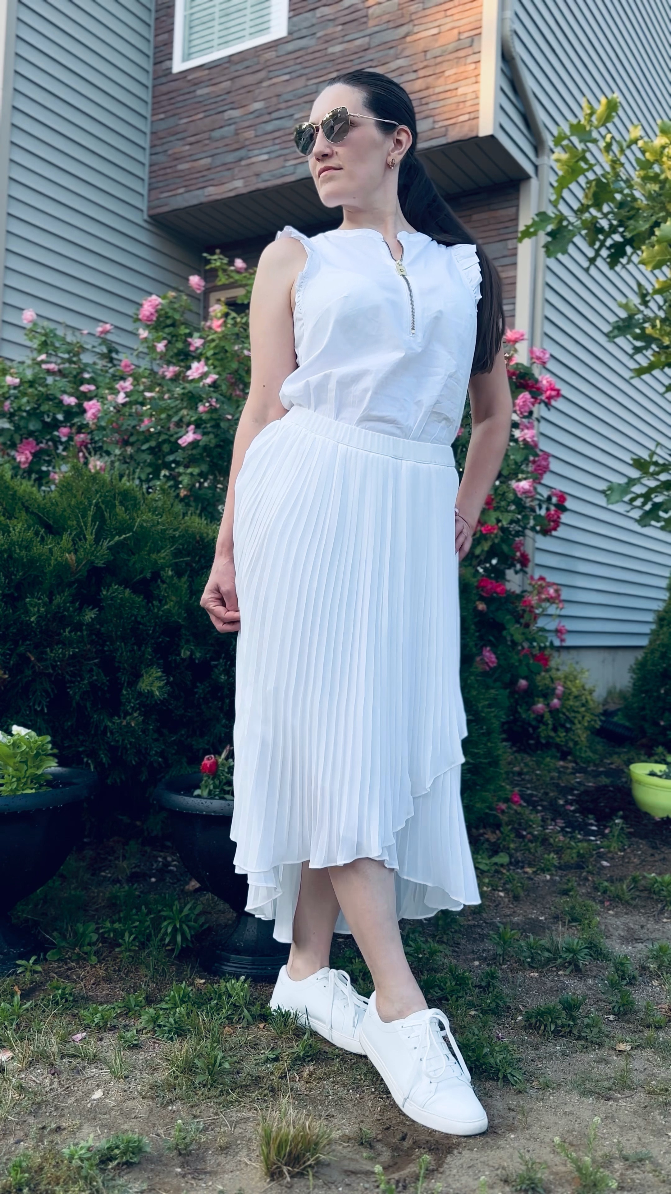 Kenneth Cole leather sneakers
 is a very comfortable and, at the same time, elegant style. Perfect for a summer trip, going to a restaurant, or walking with your children in the park, along the coastal alley, or the capital downtown.

My outfit: 
@Kennethcole leather sneakers, 
@MichaelKors mirror sunglasses and 
@MichaelKors cotton blouse

#LTKSeasonal #LTKFind #LTKtravel