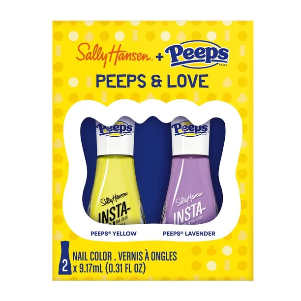 Sally Hansen Insta-Dri x PEEPS Nail Color, Yellow & Lavender Duo, 0.31 fl oz ea - Walmart.com | Walmart (US)