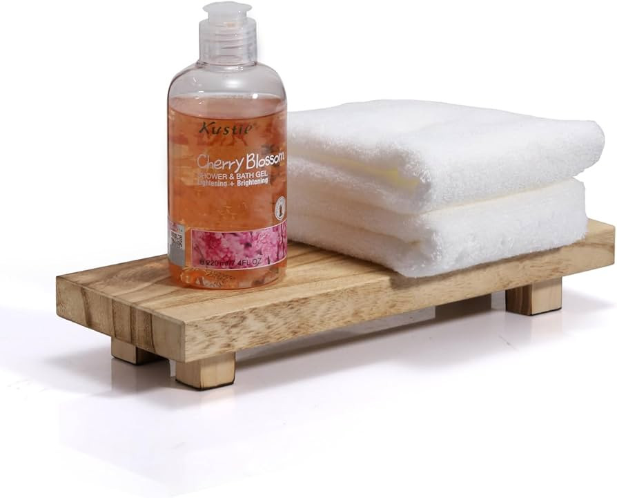 Wood Riser for Home Decor, Wooden Display Stand for Plant Pots, Rustic Wooden Tray for Kitchen Co... | Amazon (US)