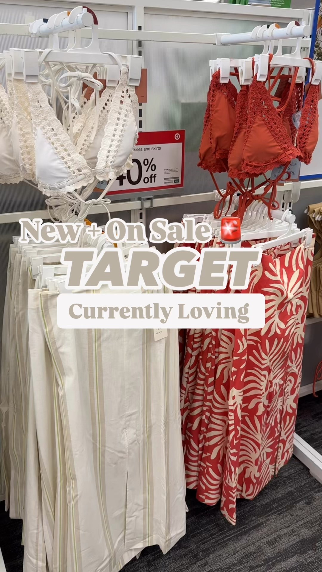🚨New arrivals for summer at Target and on sale‼️These ankle a-line skirts are too cute! LOVE the two prints and the fit! The elastic waist and side slit are 🤌🏻 Only $14 today!🙌🏻 Sizes XS-4X available. And these crochet edge bikini tops are so fun and on-trend! 😍 Love that they have removable cups! Available in cream and orange, sizes XS-XL. I grabbed my true size XS in both. Style these pieces together or separately for vacation, Memorial Day weekend, festivals, the beach, pool parties, and much more this summer! ☀️ Check back for a try-on reel soon! Which summer find is your fave?👇🏻

#LTKSaleAlert #LTKSwim #LTKTravel