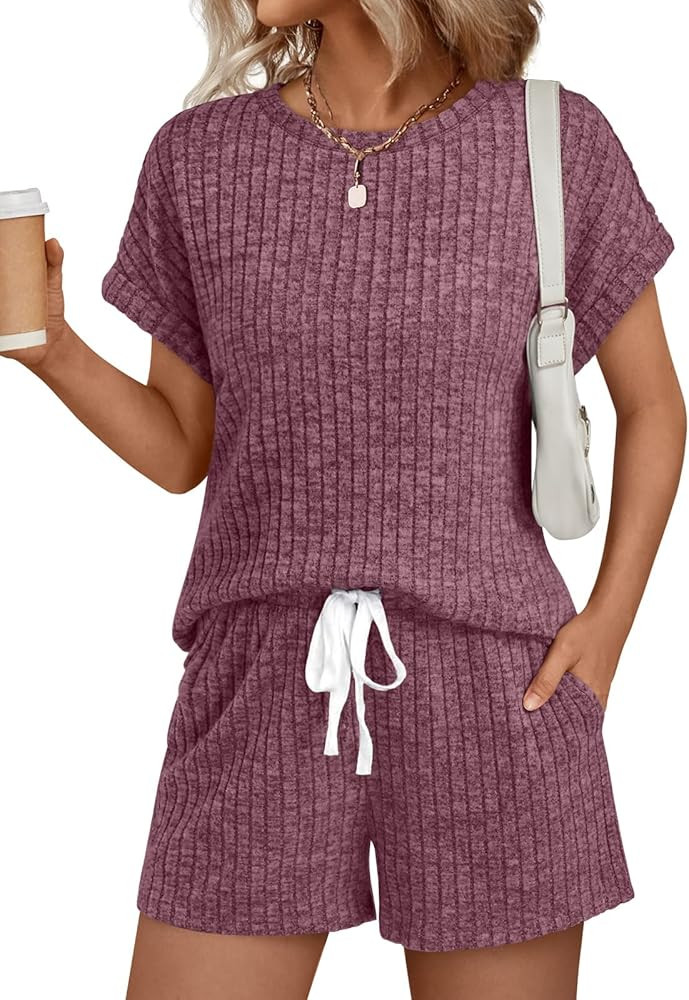 LILLUSORY Womens 2 Piece Short Sets Summer Lounge Outfits Vacation Travel Cruise Airport Spring C... | Amazon (US)