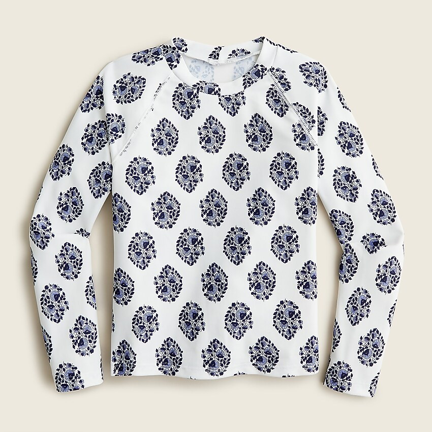 Girls' patterned rash guard shirt with UPF 50+ | J. Crew US