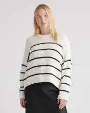 100% Organic Cotton Striped Crew Sweater | Quince