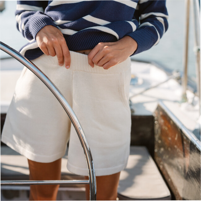Women's Cream Knit Shorts | Maisonette