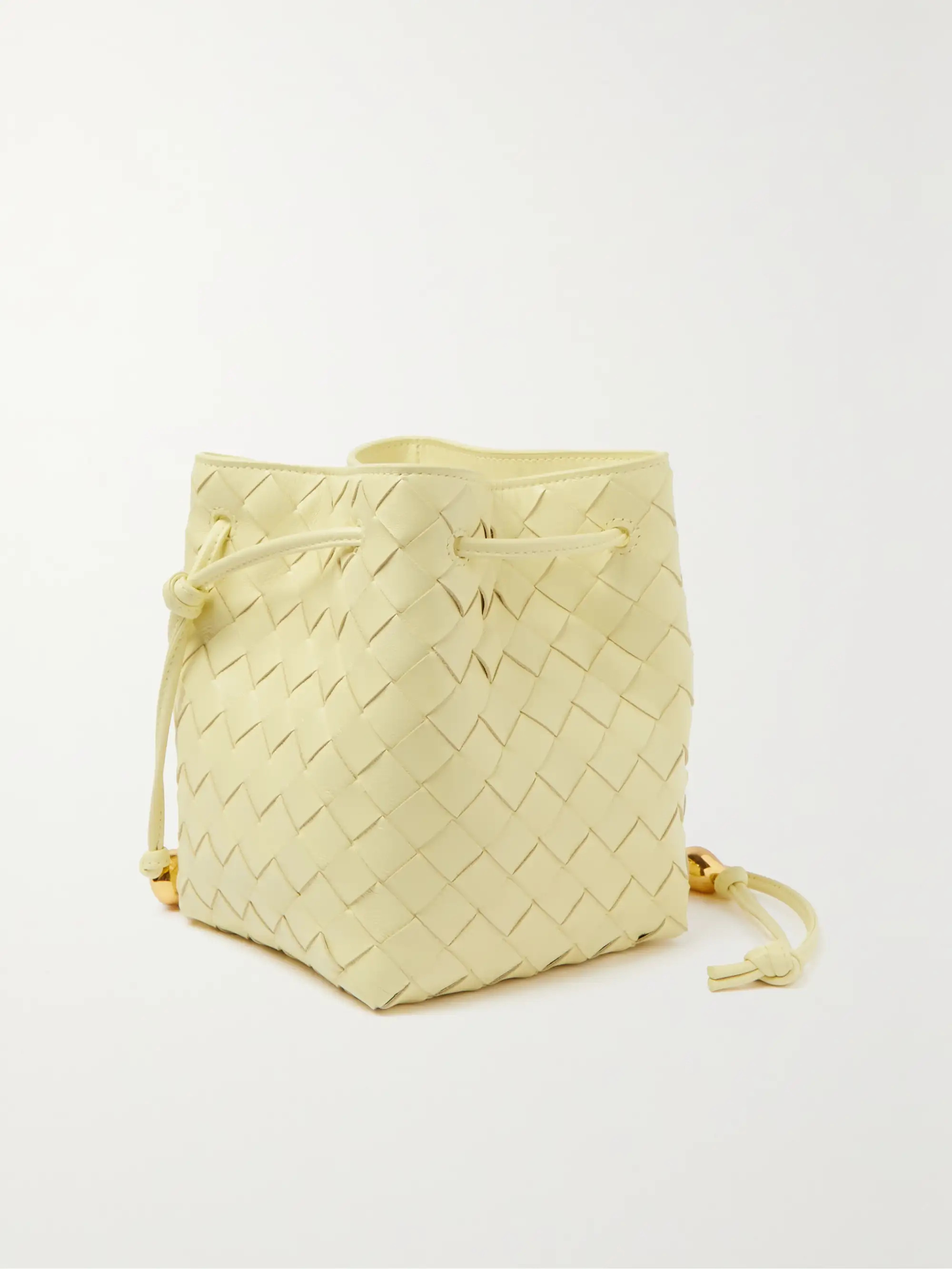 Small embellished intrecciato leather bucket bag | NET-A-PORTER (US)