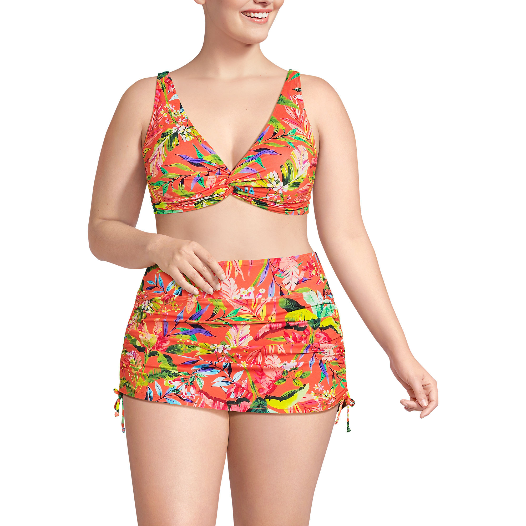 Women's Twist Front Underwire Bikini Swimsuit Top | Lands' End (US)