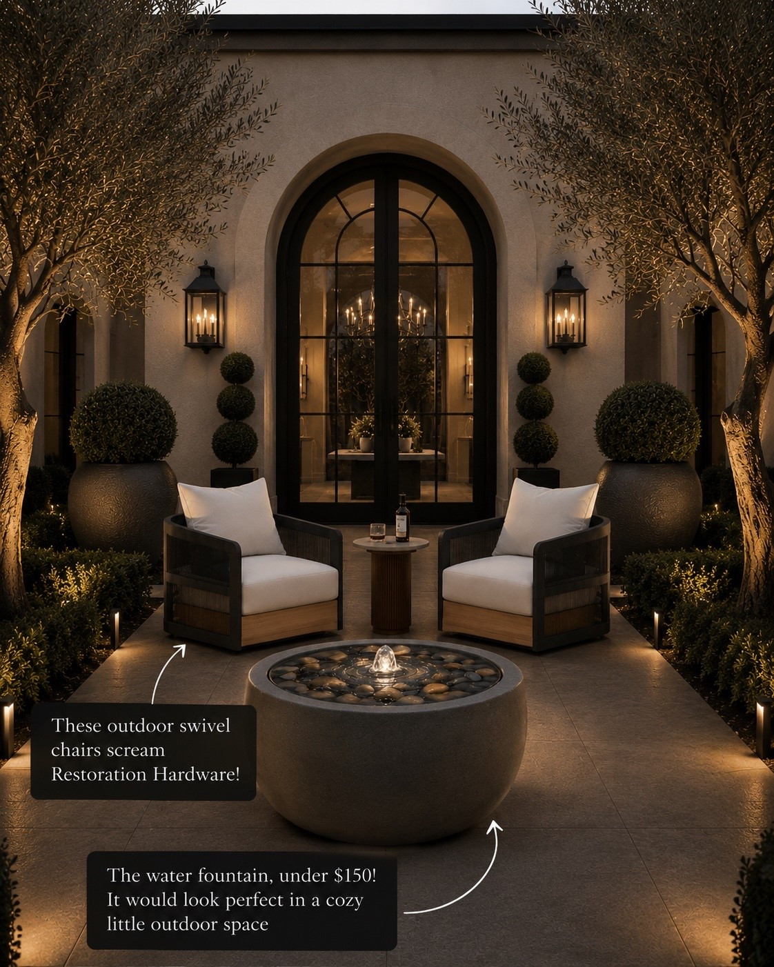 These outdoor swivel chairs scream Restoration Hardware! 😍

And the water fountain is under $150! 🤩

Amazon home decor finds 
Outdoor patio finds 
Outdoor home decor 

Summerthompsonstyles

#LTKSaleAlert #LTKHome #LTKU