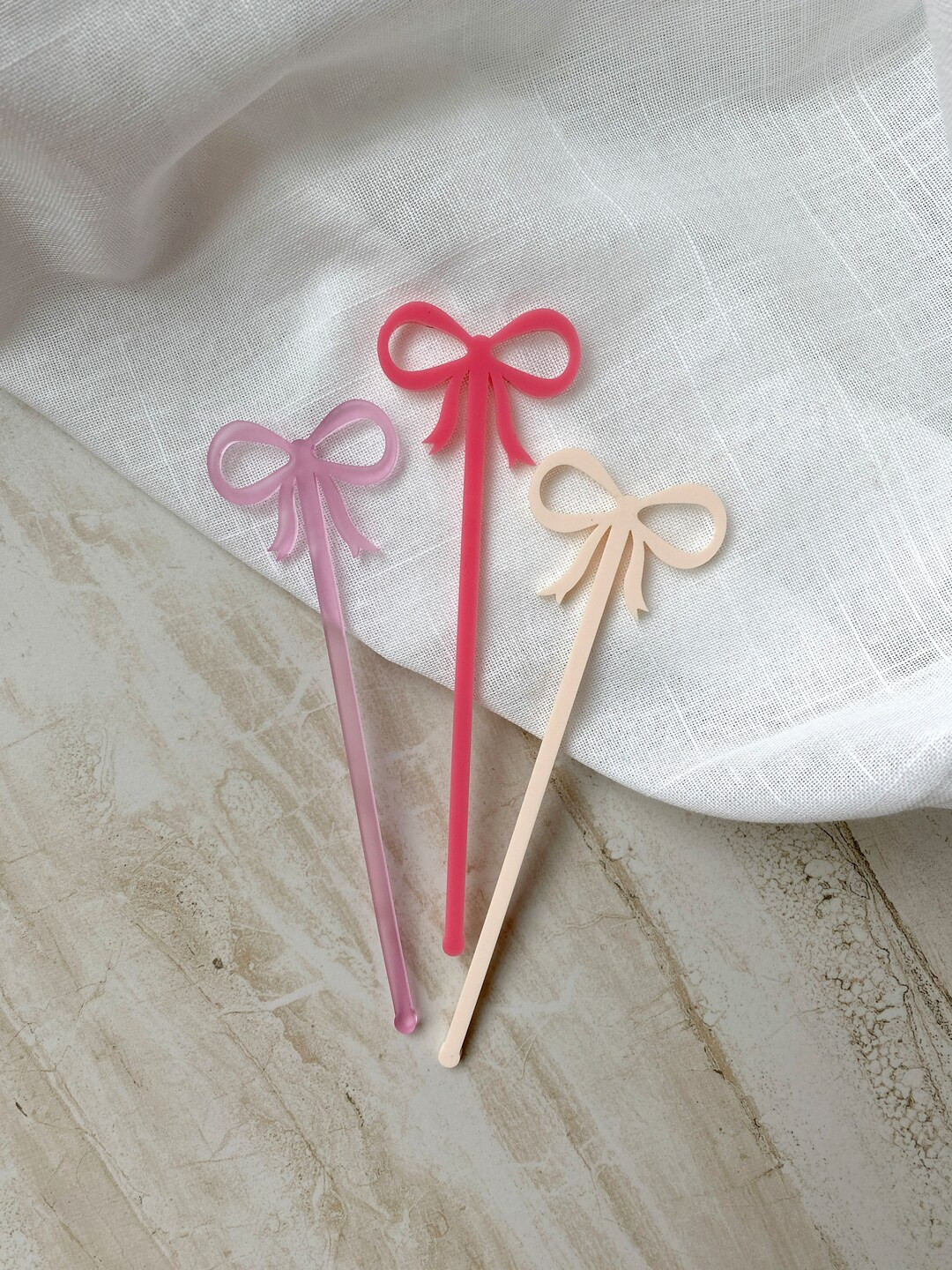 Bow Drink Stirrers Valentines Day Stirrers Galentines Day Stirrers - Etsy | Etsy (US)