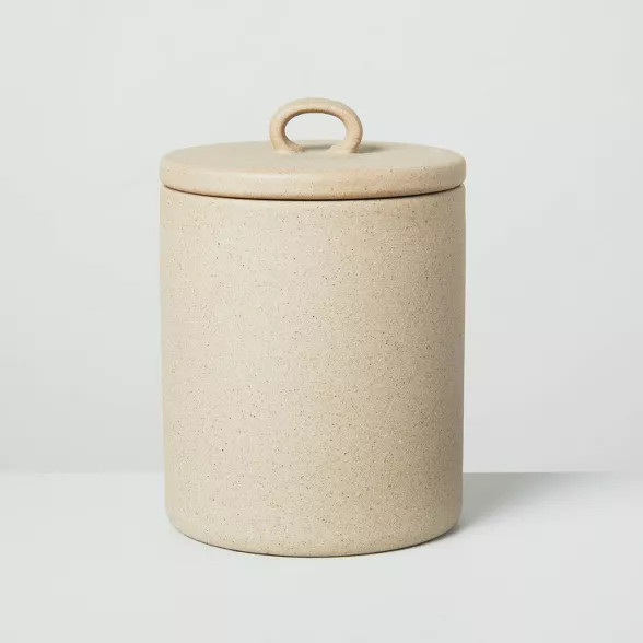 Textured Ceramic Bath Canister Natural - Hearth & Hand™ with Magnolia | Target