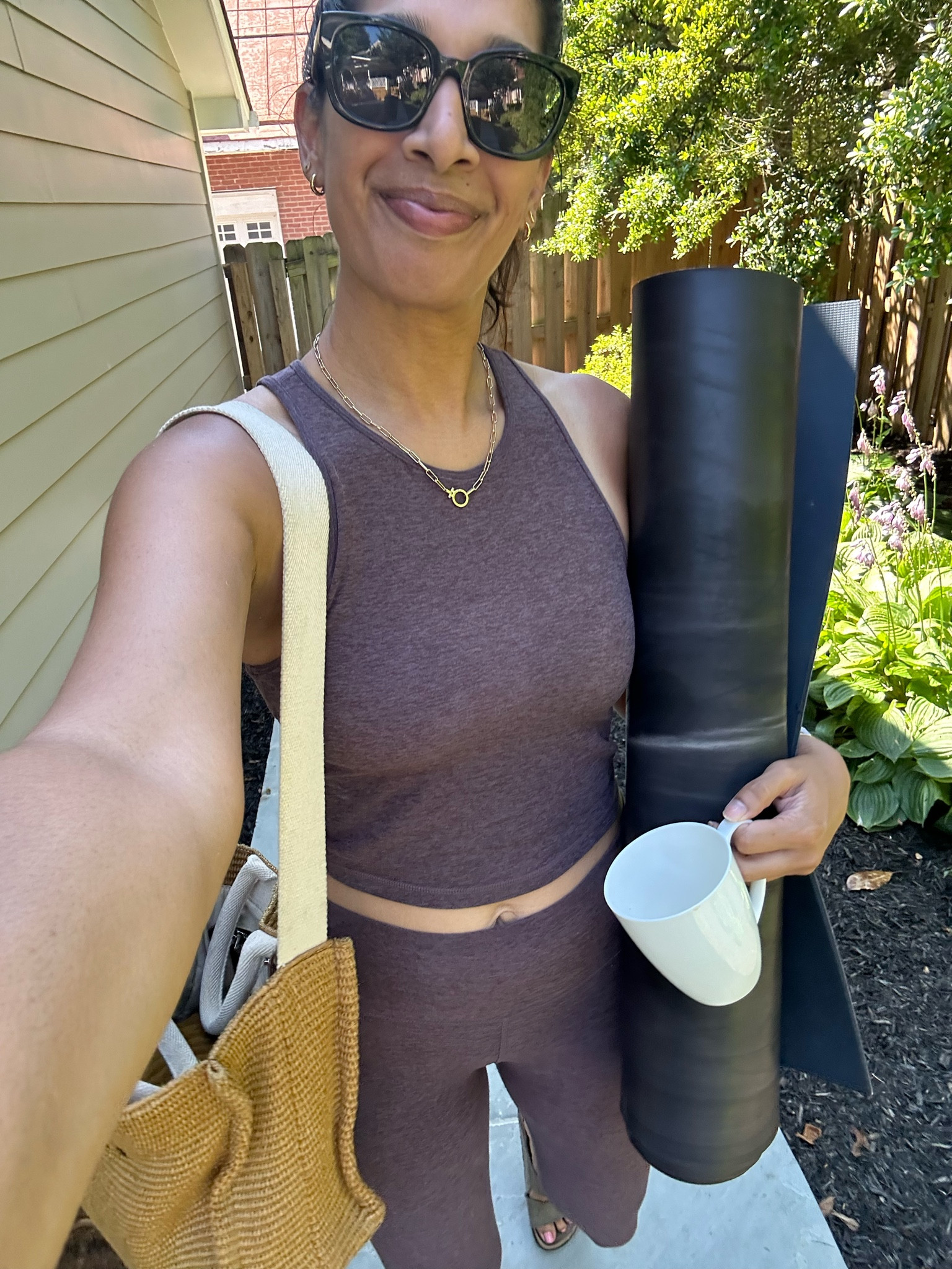 My softest/favorite yoga set - I think they run very stretchy and roomy. 

Top - XS (built in bra)
Bottoms - Small

#LTKActive #LTKxNSale #LTKOver40