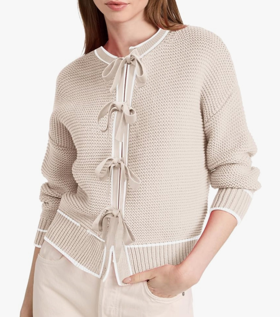 Women's 2024 Knit Cardigan Sweaters Fall Clothes Long Sleeve Fashion Casual Y2k Tie Open Front Cropped Jackets

#LTKBacktoSchool #LTKSeasonal #LTKStyleTip