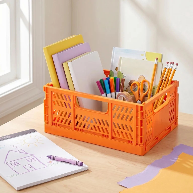 Pen+Gear Mini Collapsible Crates, 3 Count, Assorted Colors - Desktop Organizer | Walmart (US)